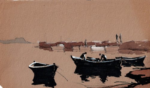 A Suffolk Harbour - Fine Art Print (5x7)