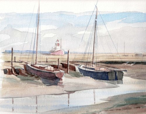 Moored Up Facing the Lighthouse- Fine Art Print (5x7) 