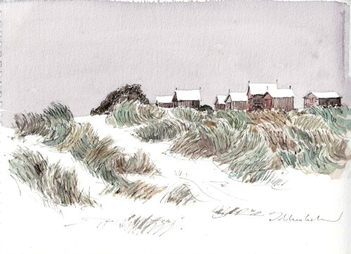 Beach Huts 1 - Fine Art Print (5x7) 