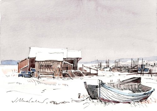 The Old Ferry Hut Walberswick - Fine Art Print (5x7)